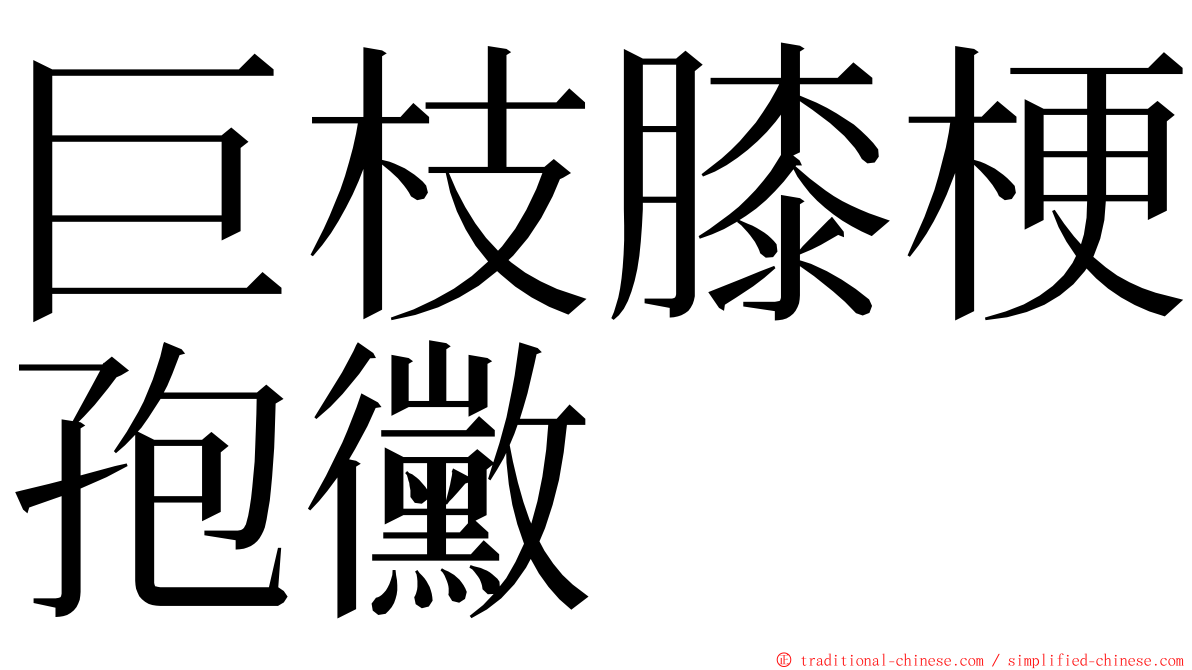 巨枝膝梗孢黴 ming font