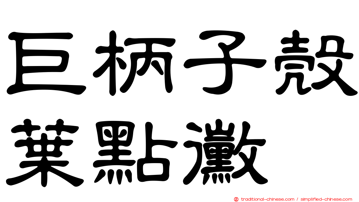 巨柄子殼葉點黴