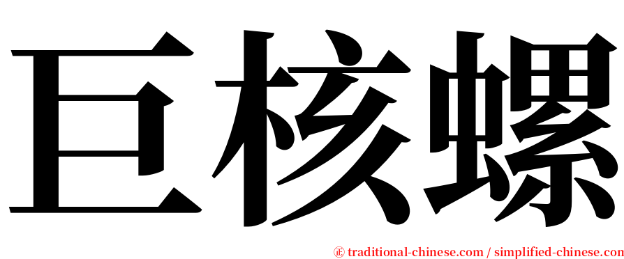 巨核螺 serif font
