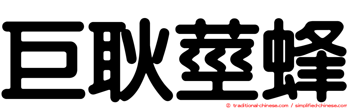 巨耿莖蜂