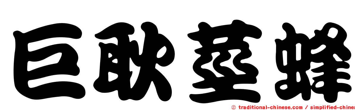 巨耿莖蜂
