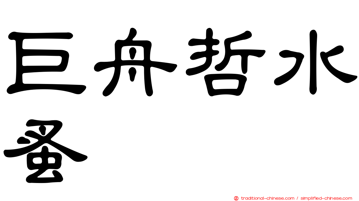 巨舟哲水蚤