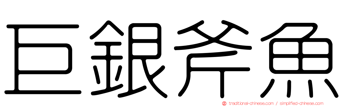 巨銀斧魚
