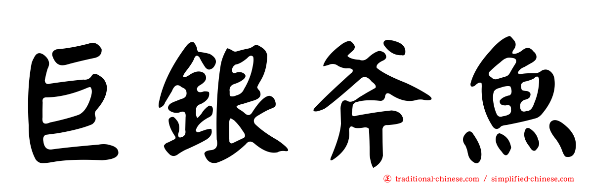巨銀斧魚