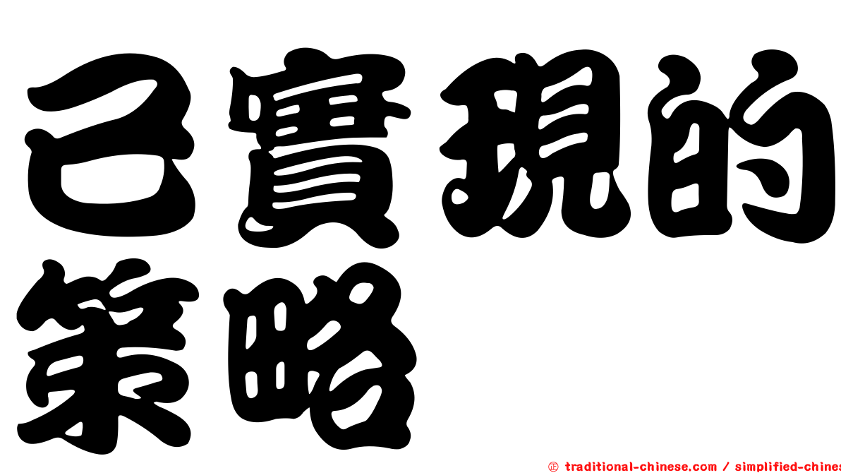 已實現的策略