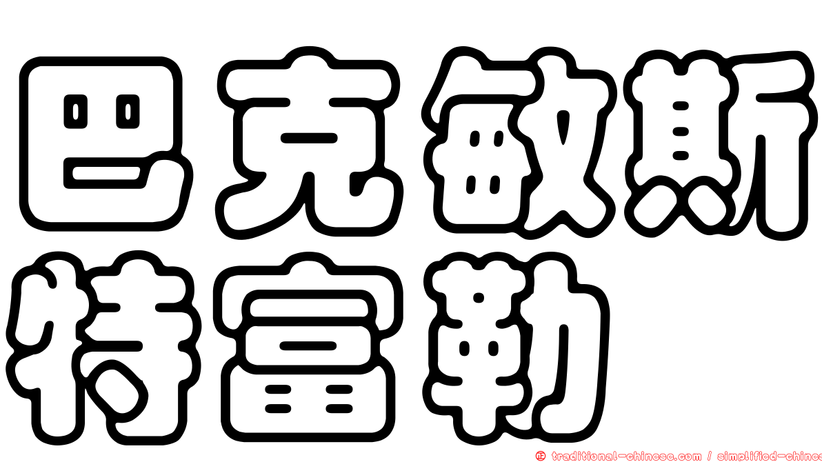巴克敏斯特富勒