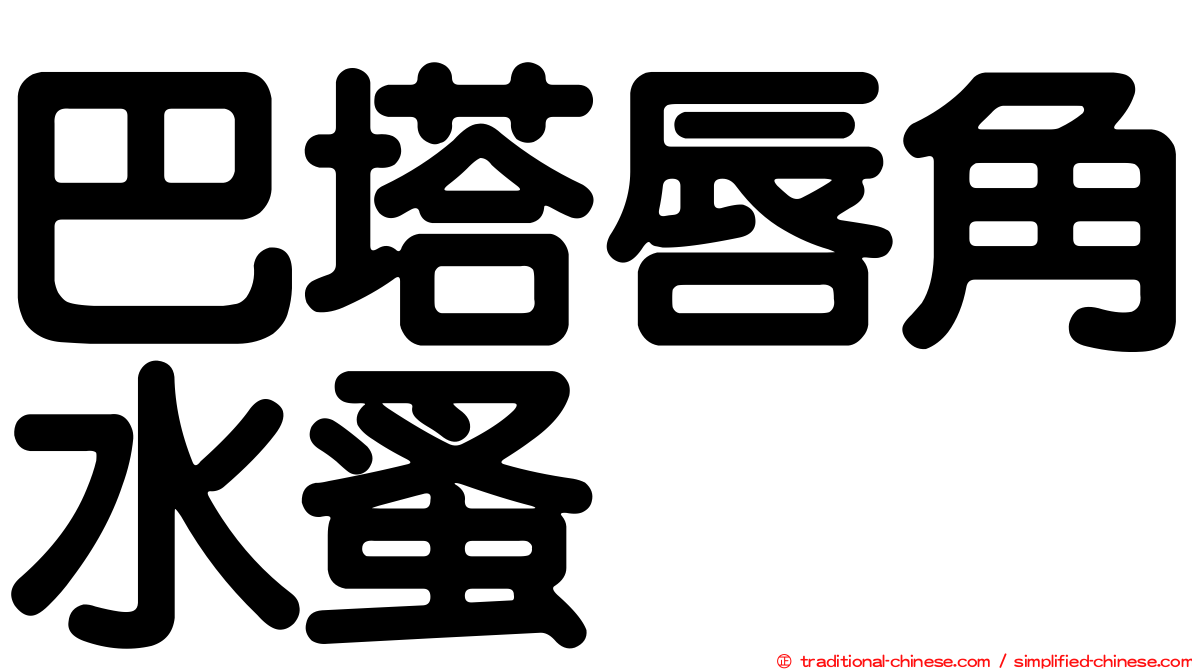巴塔唇角水蚤