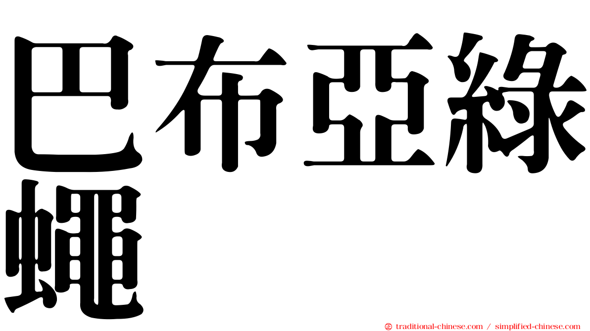 巴布亞綠蠅
