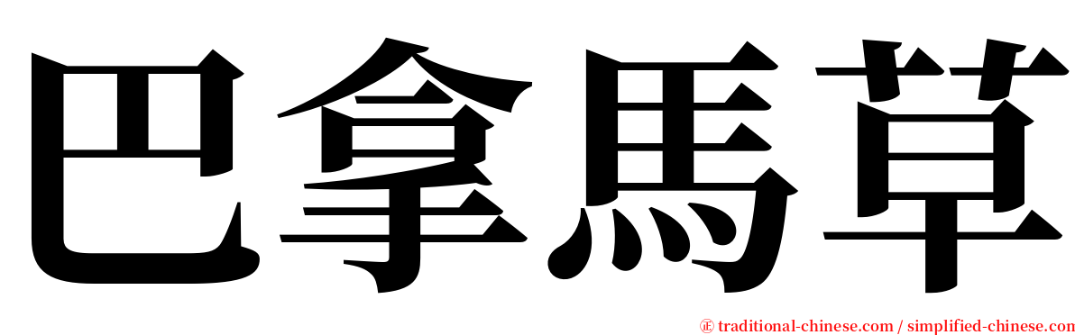 巴拿馬草 serif font