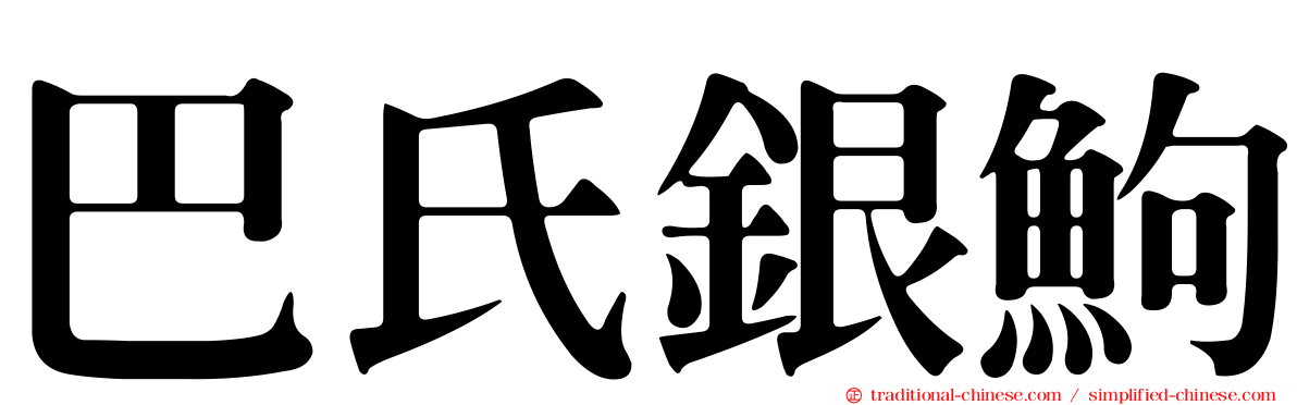 巴氏銀鮈