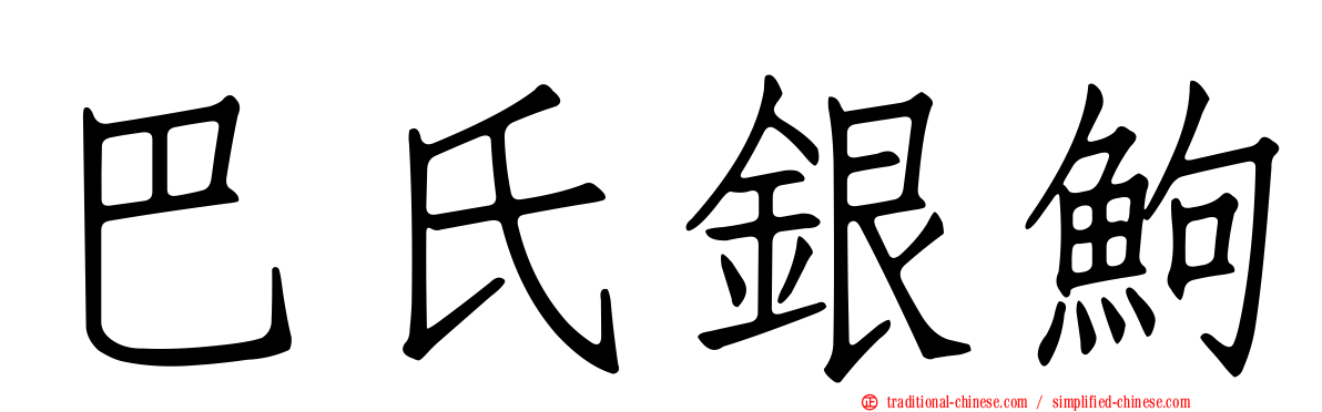 巴氏銀鮈