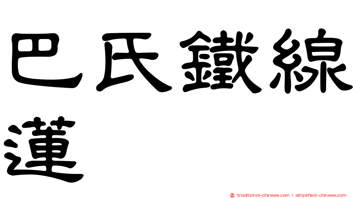 巴氏鐵線蓮