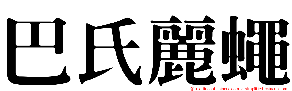 巴氏麗蠅