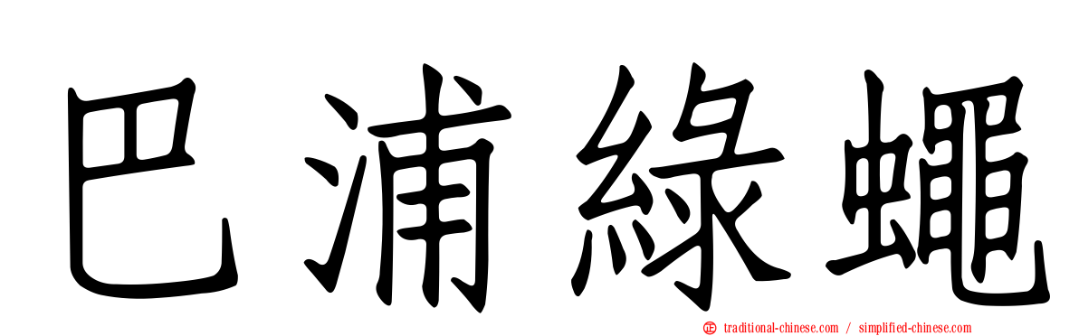 巴浦綠蠅
