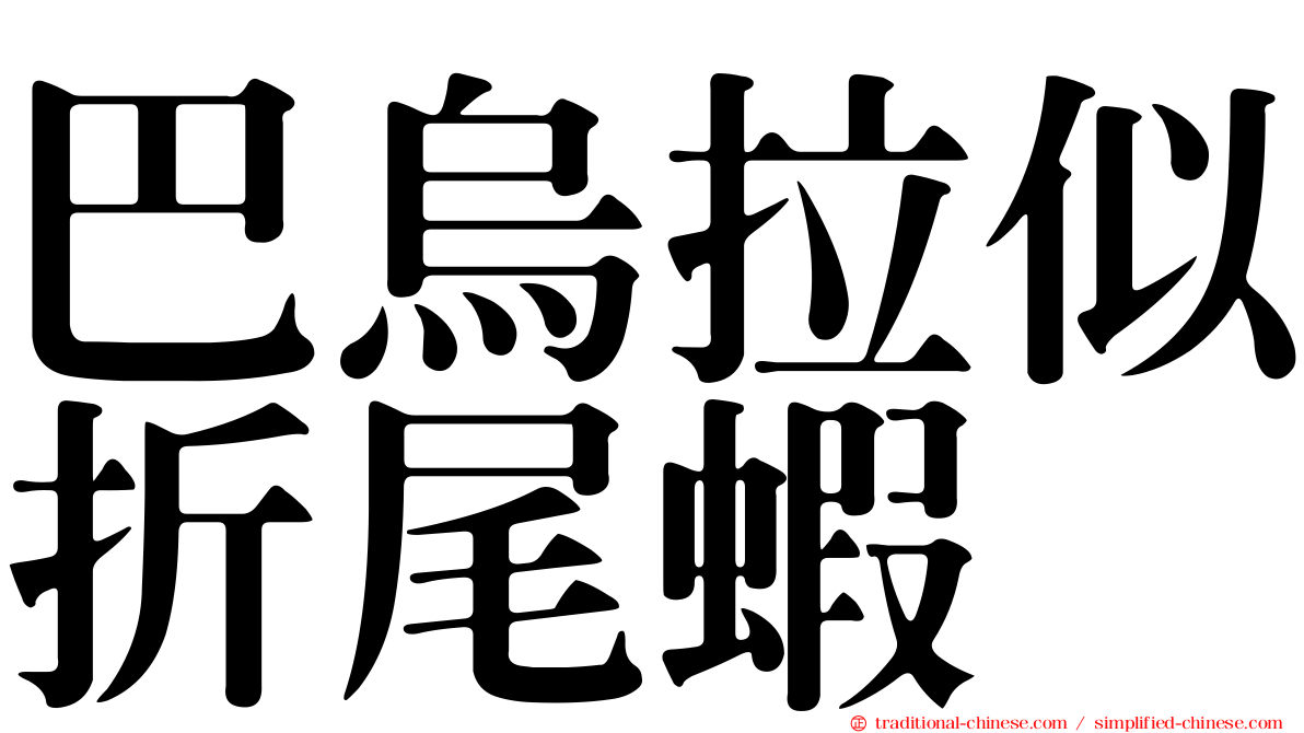 巴烏拉似折尾蝦