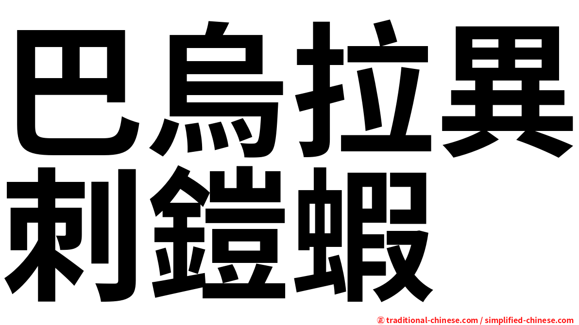 巴烏拉異刺鎧蝦