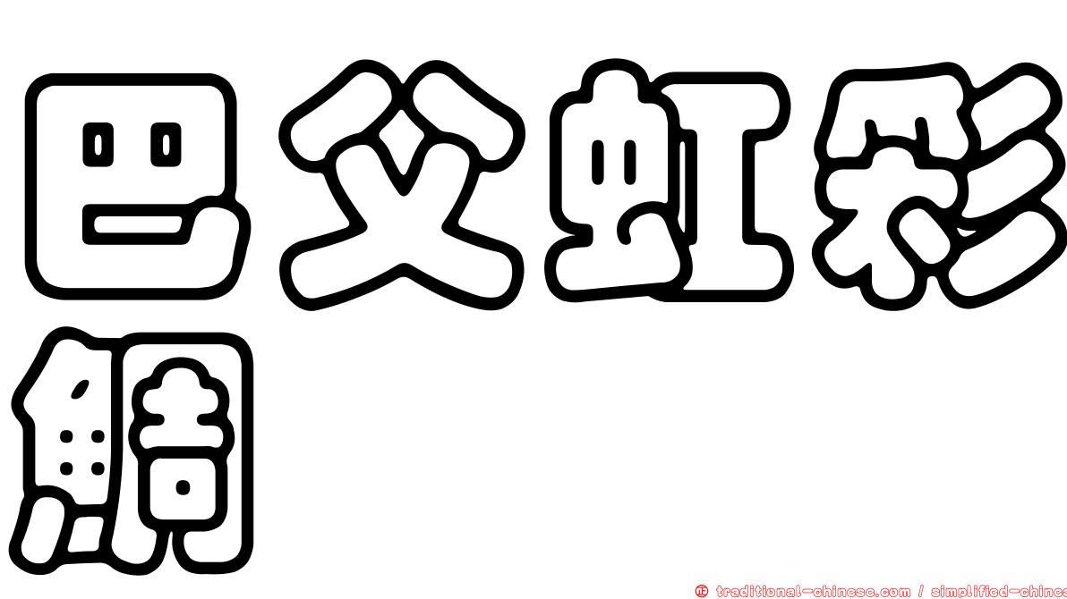 巴父虹彩鯛