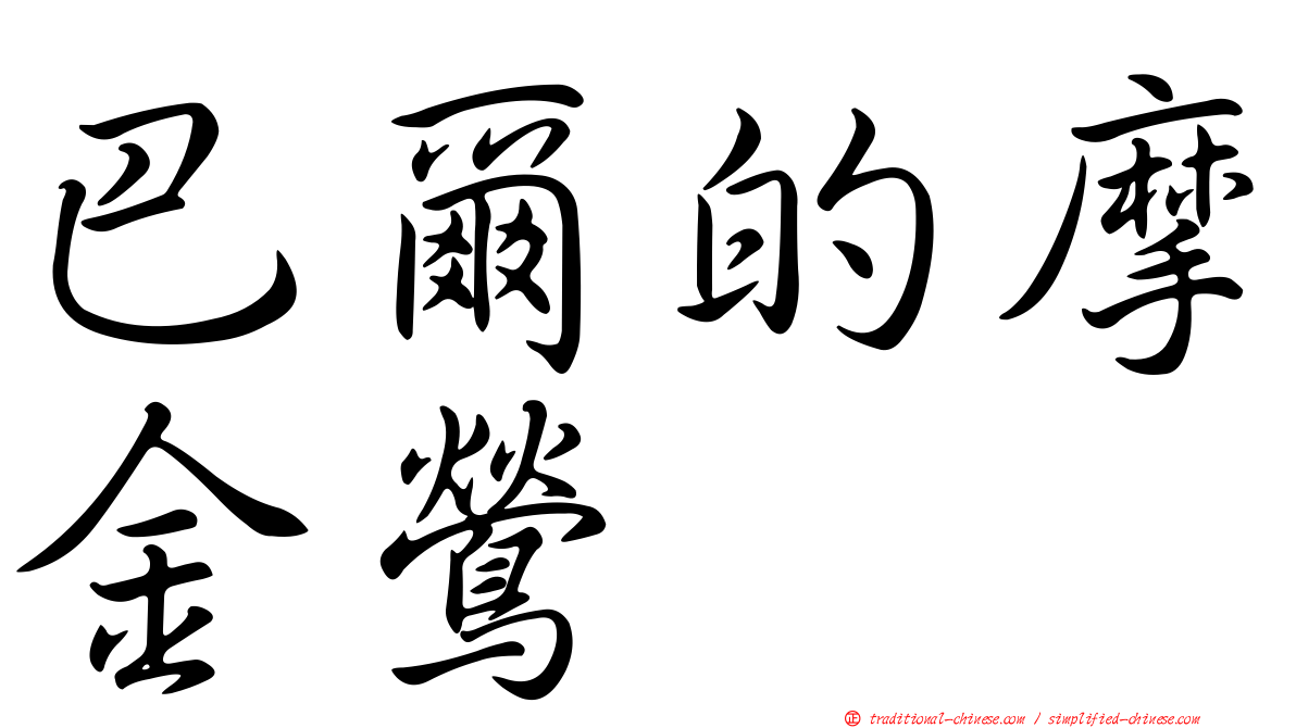 巴爾的摩金鶯