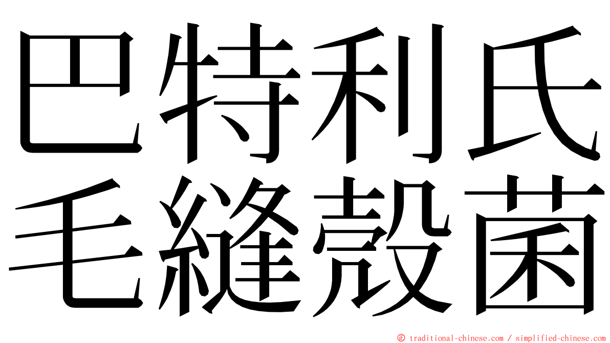 巴特利氏毛縫殼菌 ming font