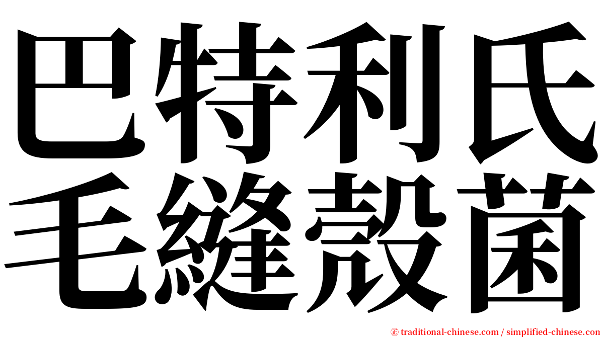 巴特利氏毛縫殼菌 serif font