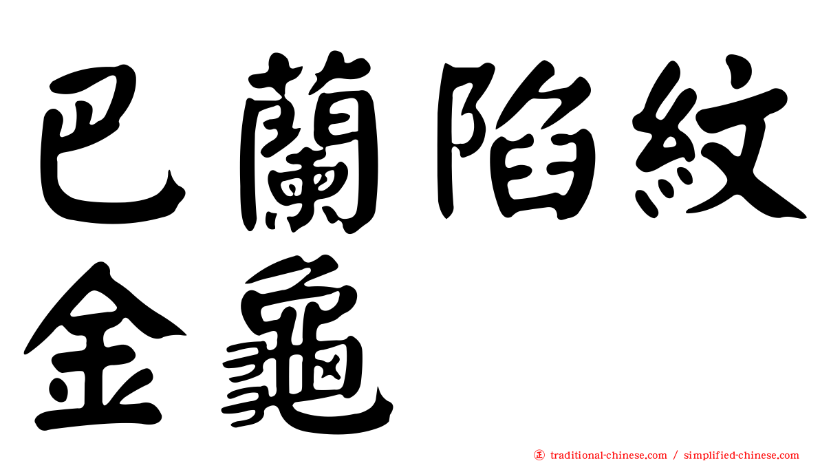 巴蘭陷紋金龜