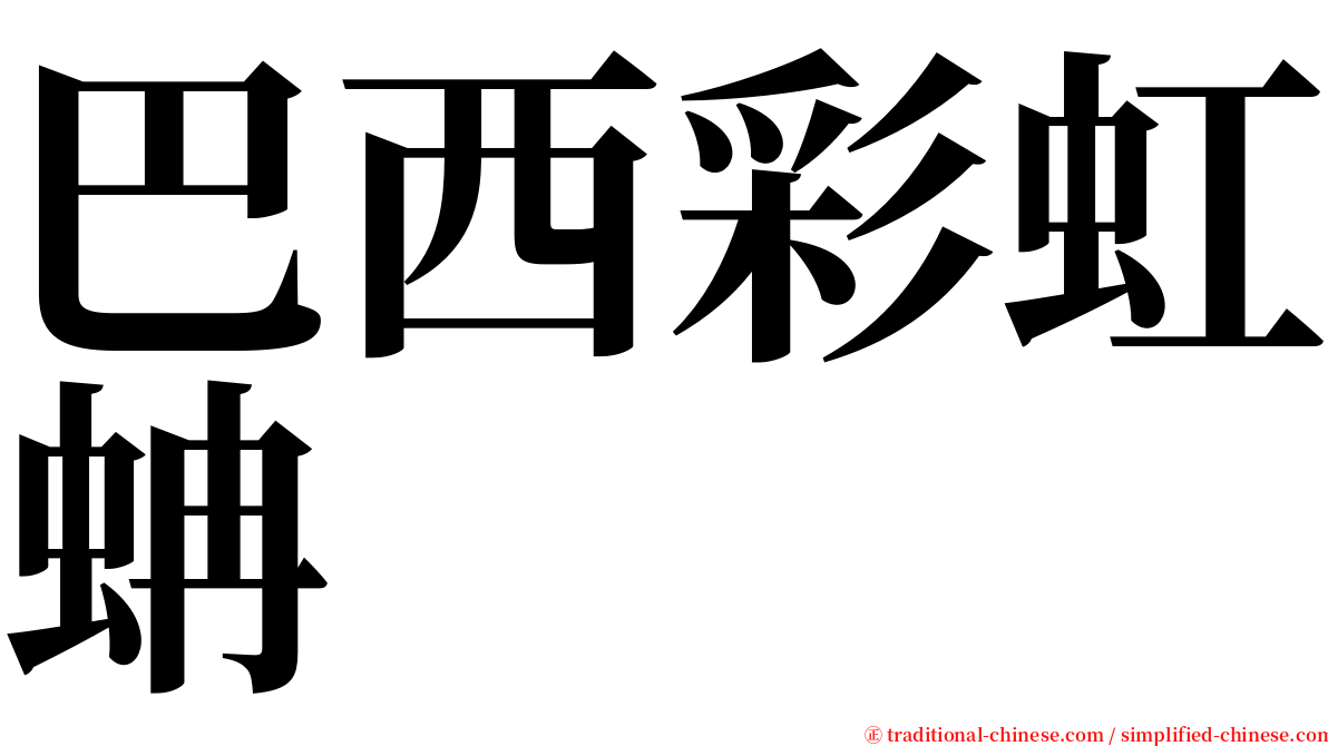 巴西彩虹蚺 serif font
