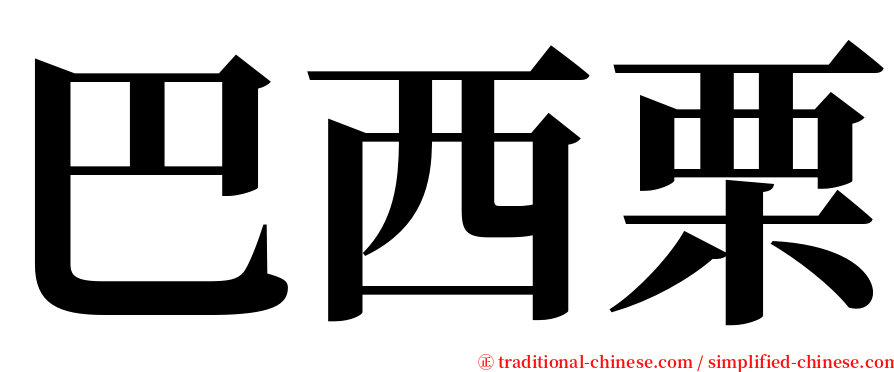 巴西栗 serif font