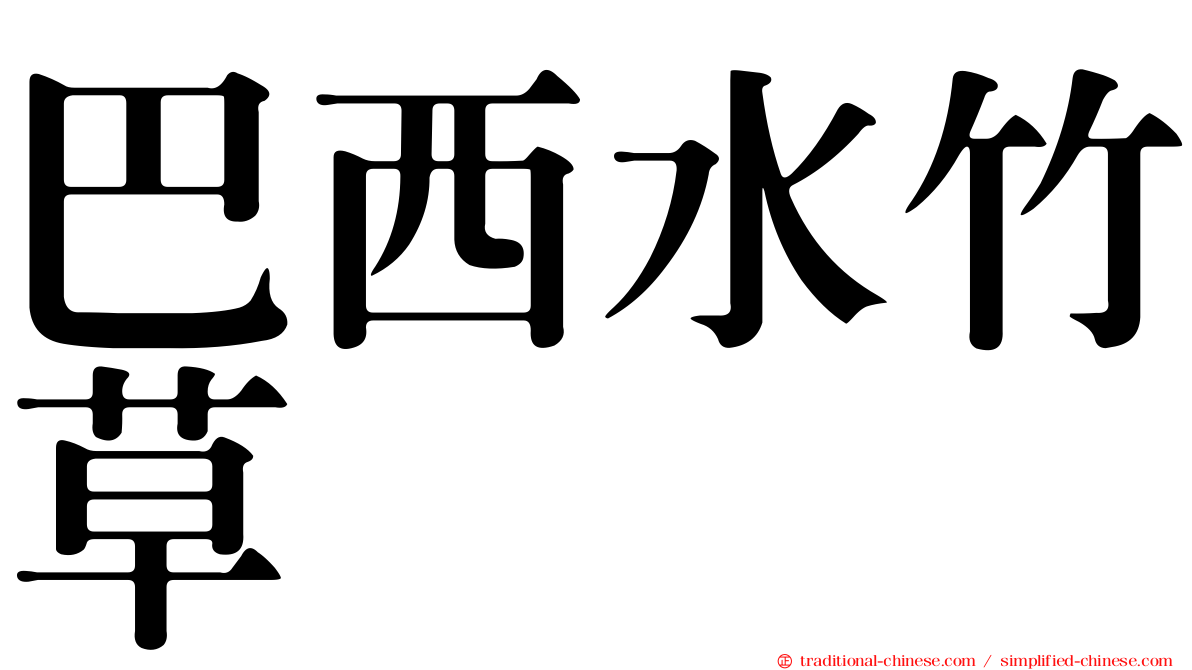 巴西水竹草