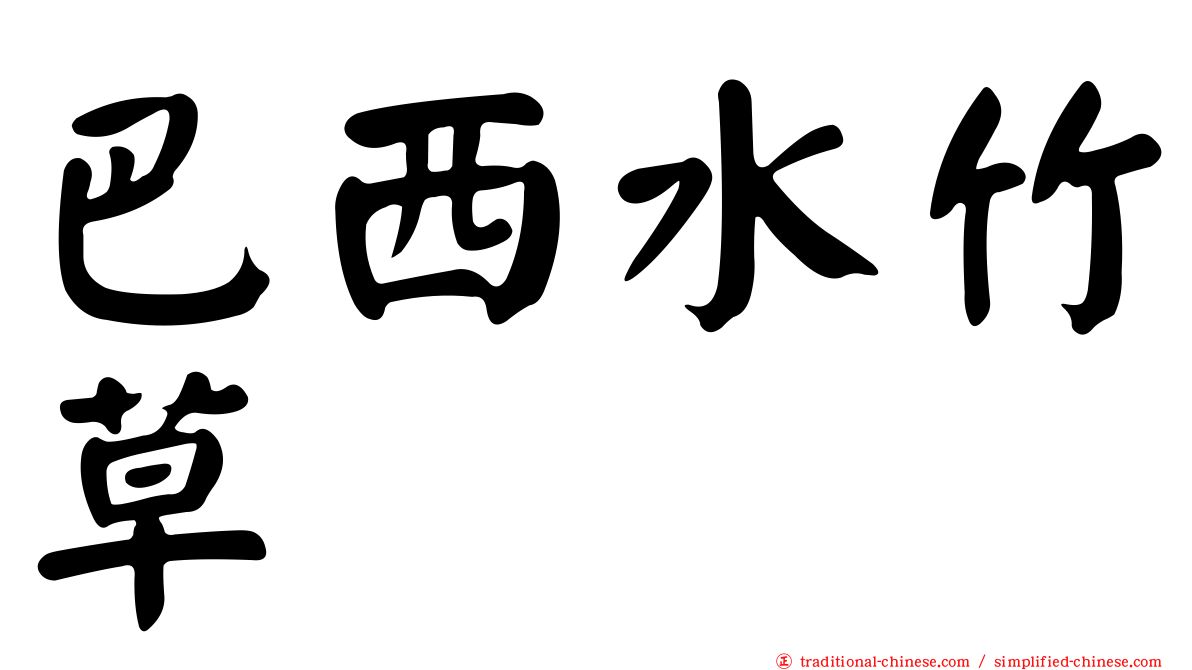巴西水竹草