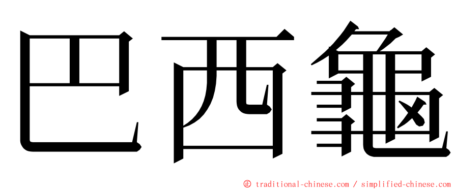 巴西龜 ming font