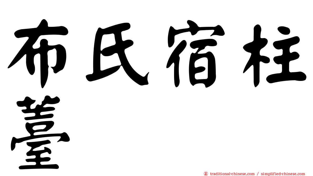 布氏宿柱薹