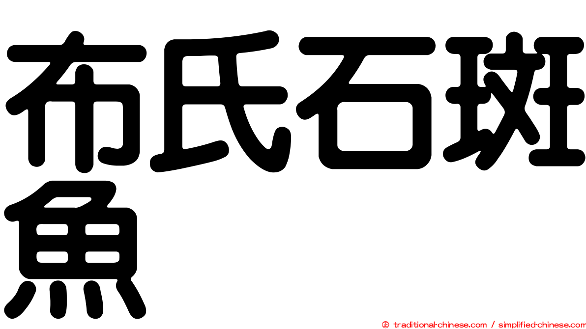 布氏石斑魚