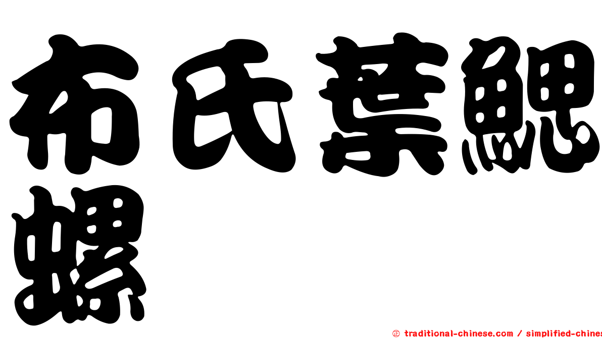 布氏葉鰓螺