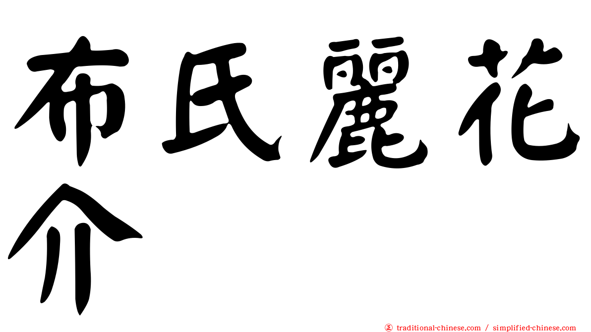 布氏麗花介