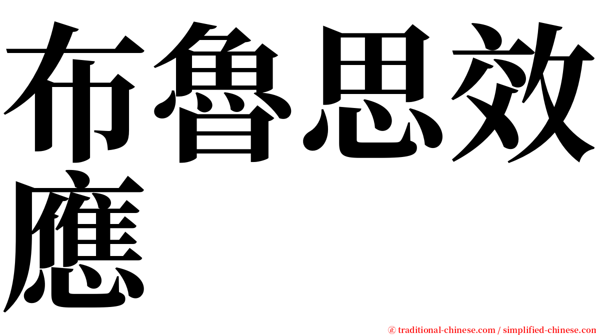 布魯思效應 serif font