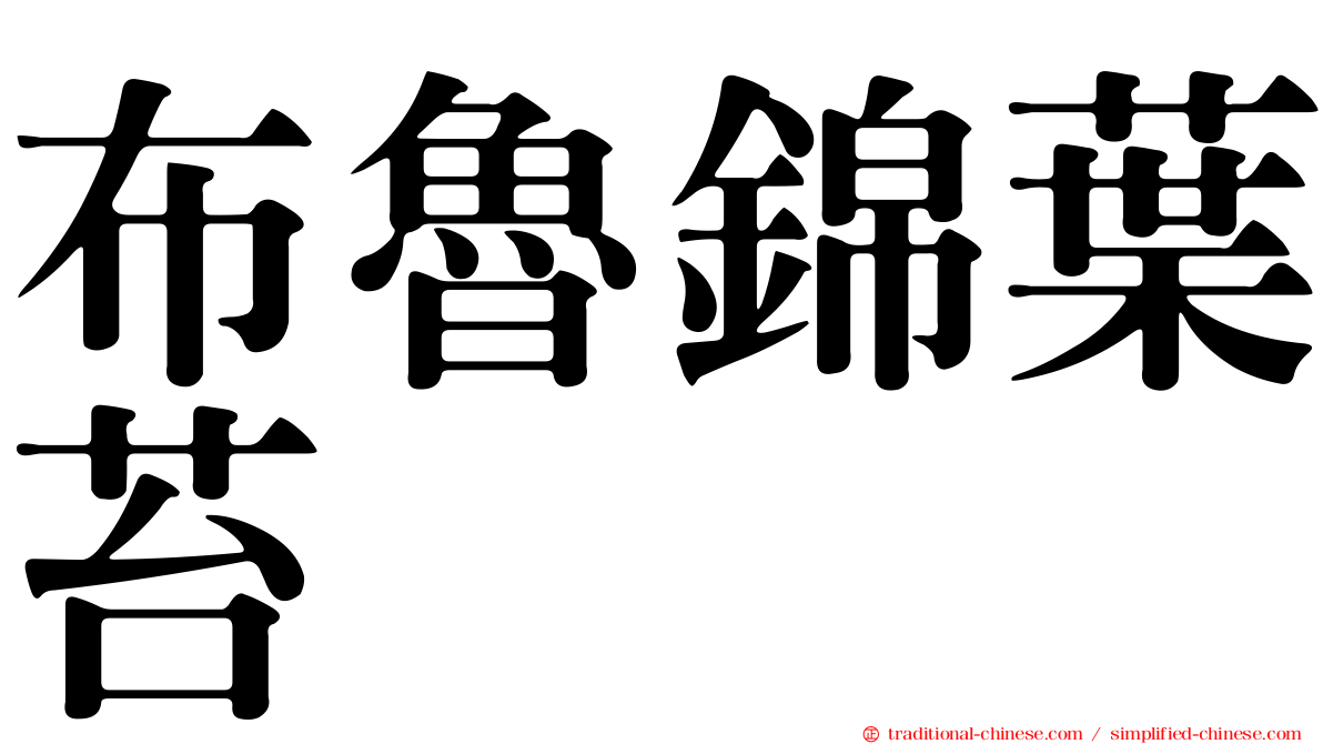 布魯錦葉苔
