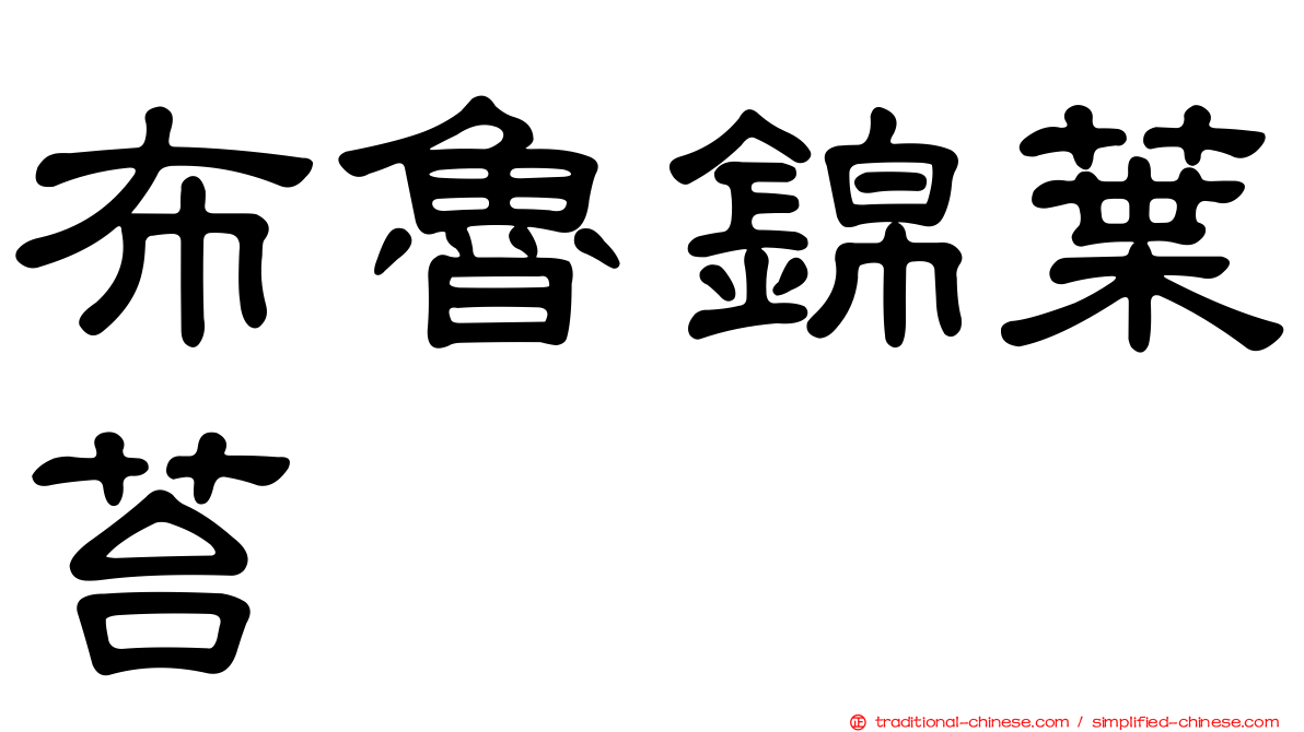 布魯錦葉苔