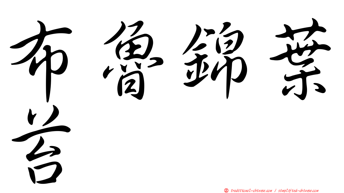 布魯錦葉苔
