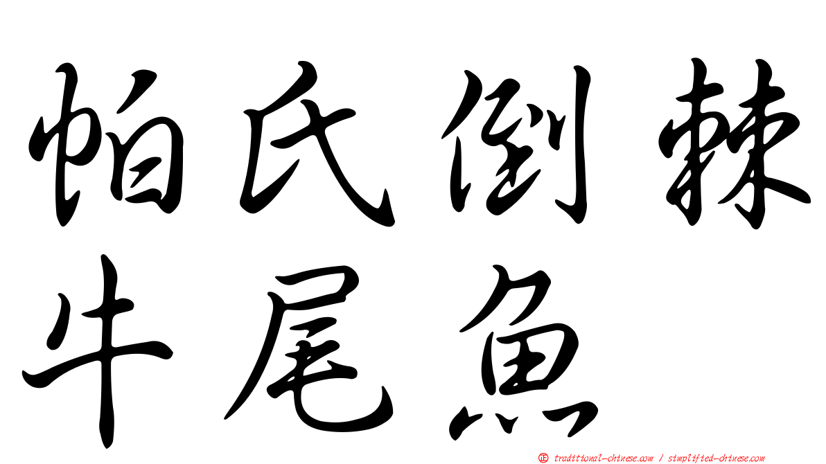 帕氏倒棘牛尾魚