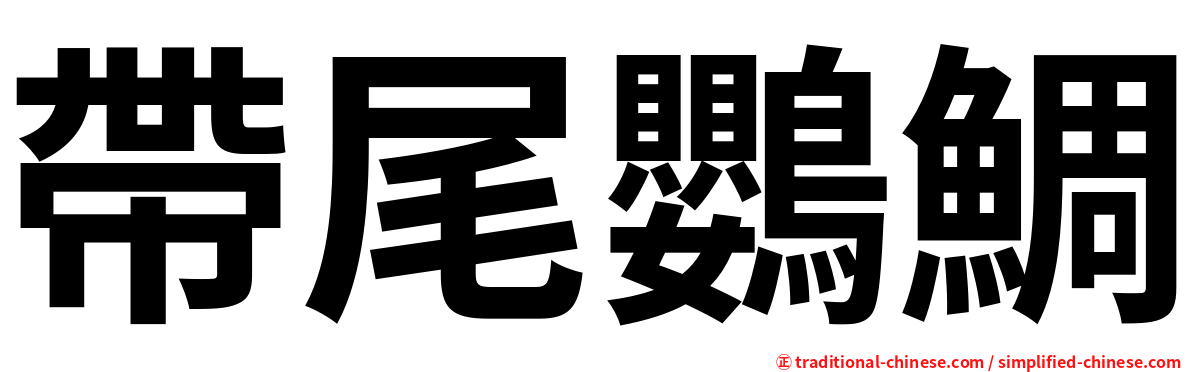 帶尾鸚鯛
