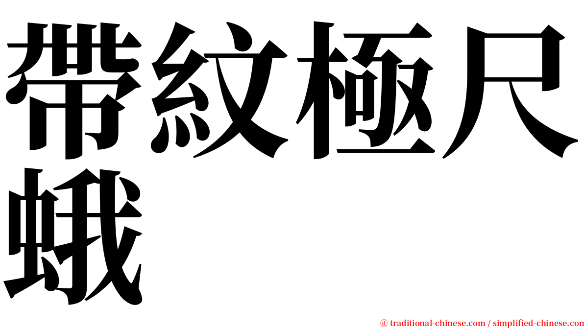 帶紋極尺蛾 serif font
