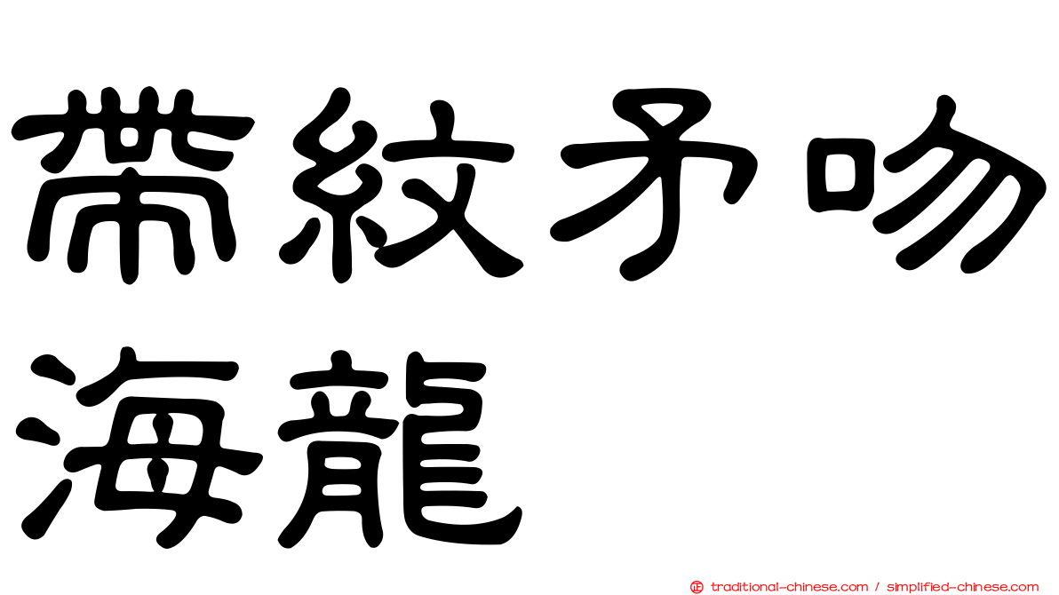 帶紋矛吻海龍