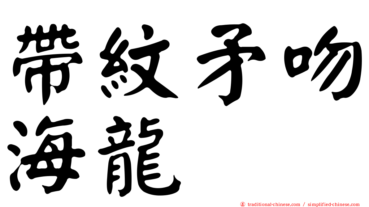 帶紋矛吻海龍