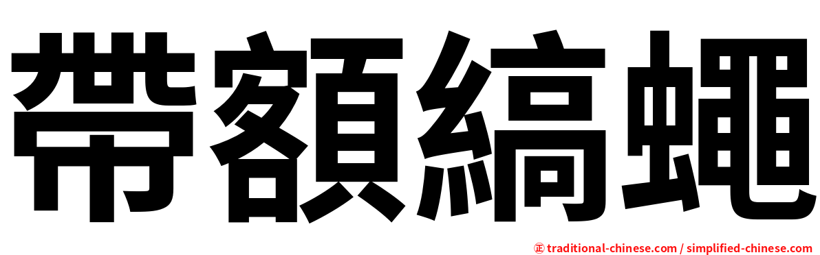 帶額縞蠅