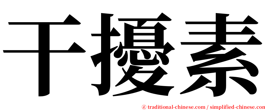 干擾素 serif font