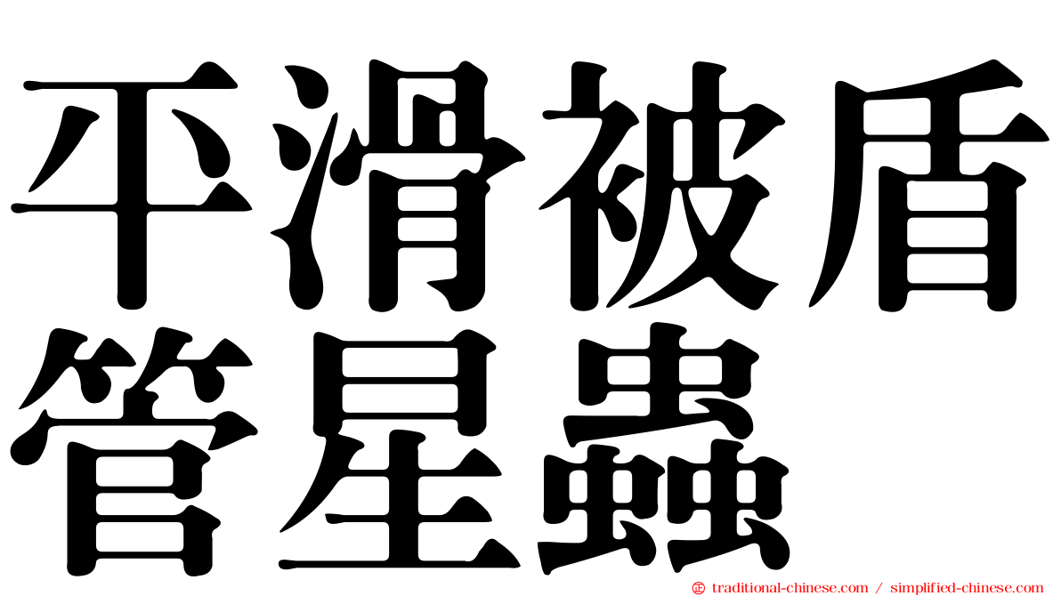 平滑被盾管星蟲