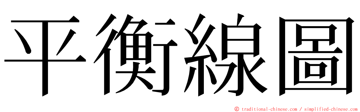平衡線圖 ming font