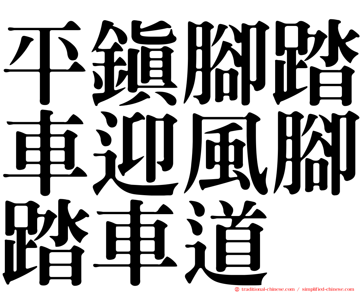 平鎮腳踏車迎風腳踏車道