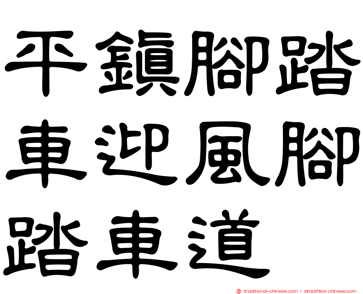 平鎮腳踏車迎風腳踏車道