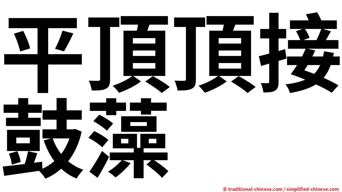 平頂頂接鼓藻